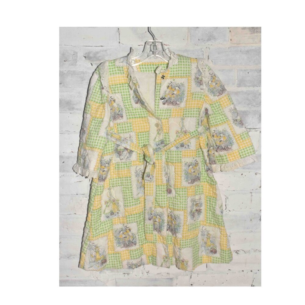 Vintage Alice in Wonderland Old Fabric Stunning Light Jacket 2T-4T